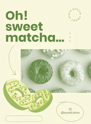 抹茶蛋糕海报图片