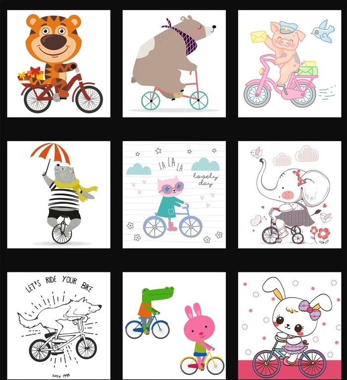 卡通动漫趣味杂志海报插画图片