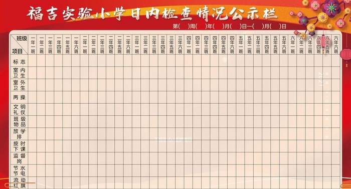 小学日内检查情况公示栏图片(325x185)psd模版下载