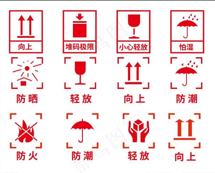 纸箱标识素材图片ai矢量模版下载