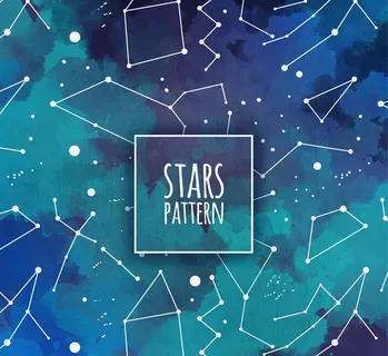 彩绘天空星星无缝背景图片