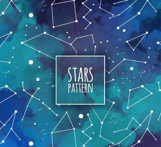 彩绘天空星星无缝背景图片