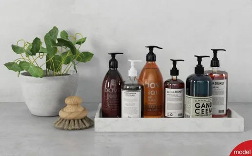 C4D模型绿色植物洗发水沐浴露图片 C4D模型绿色植物洗发水沐浴露图片