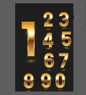 金色立体数字图片