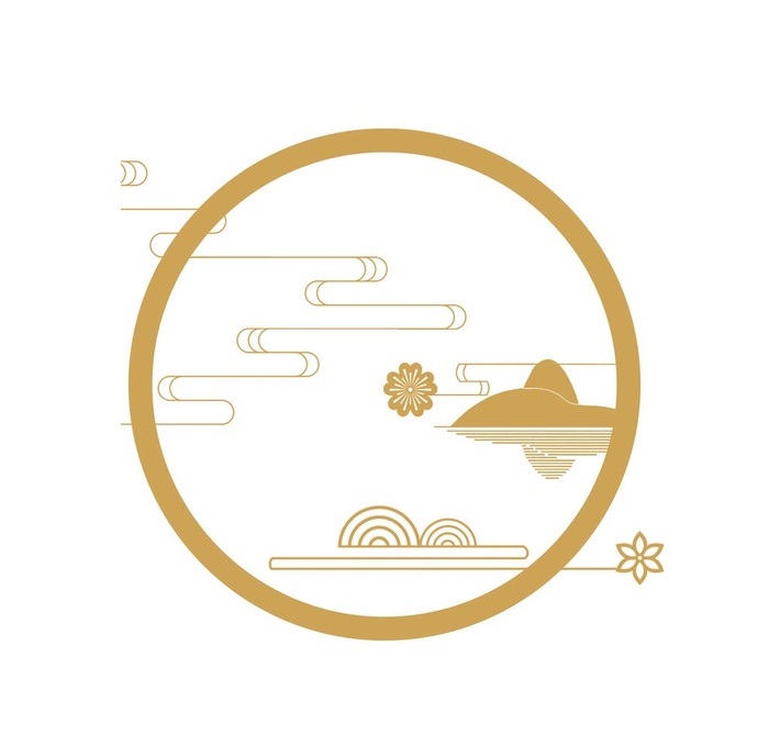 中国风传统云纹祥云圆形古典边框图片