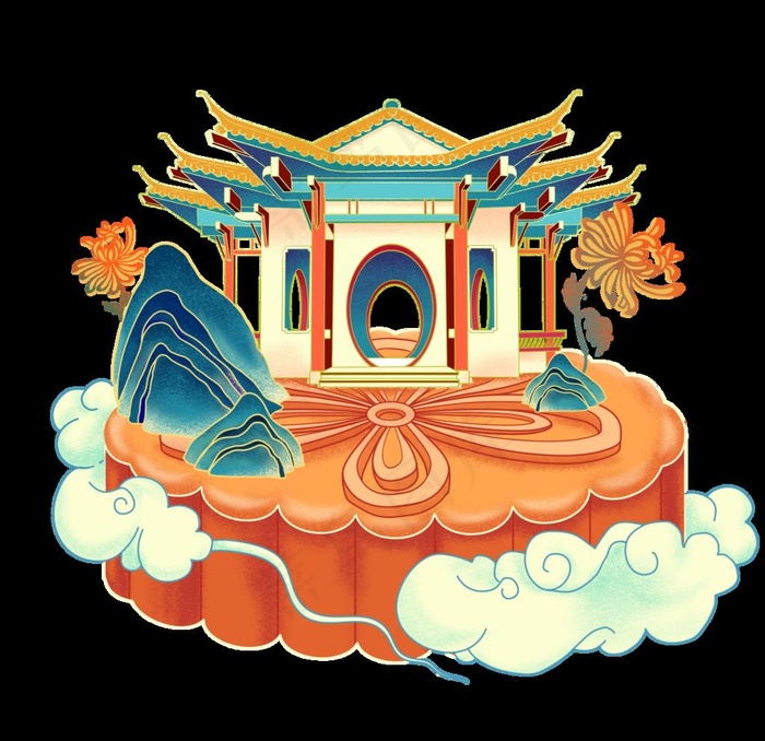 国潮中秋图片(2000x2000)psd模版下载