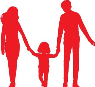 一家人剪影图片