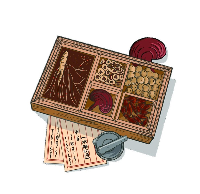 药材插画图片(2000x2000)psd模版下载