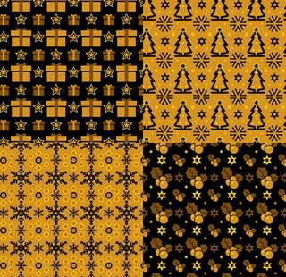 圣诞节元素无缝背景图片