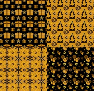 圣诞节元素无缝背景图片