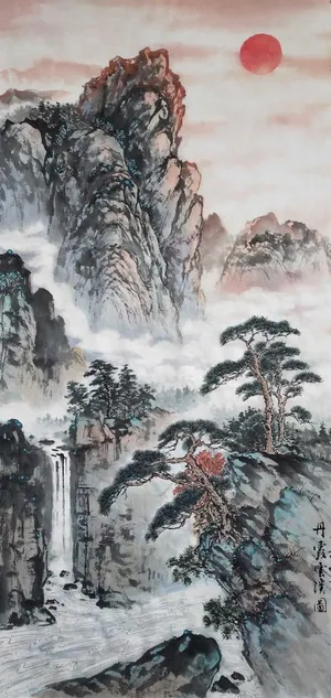 国画山水    山水画图片
