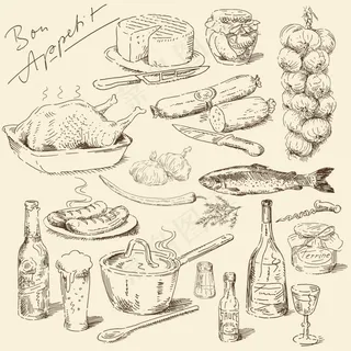 食物 线描图片 食物 线描图片