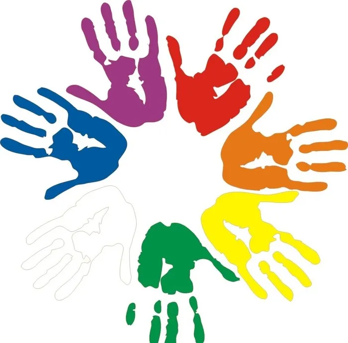 彩色手掌图片cdr矢量模版下载