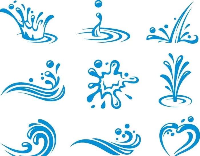水滴浪花图片ai矢量模版下载