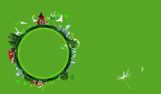 绿色圆环名片图片