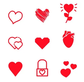 心 心形 矢量心形 抽象心形 图片