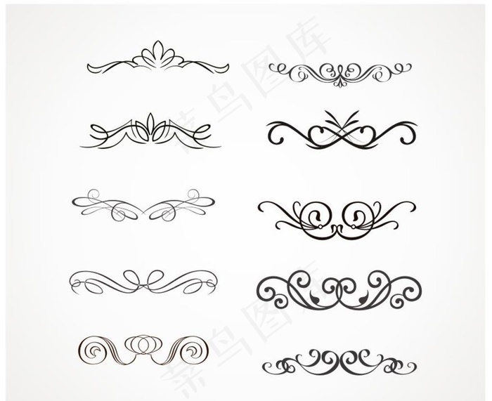 欧式花边矢量图片