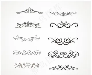 欧式花边矢量图片