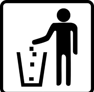 矢量垃圾入桶图片