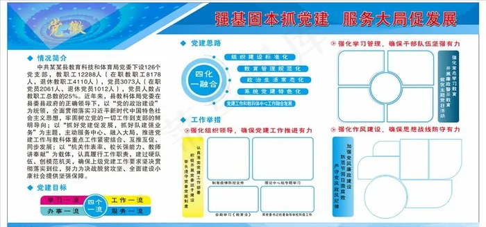 蓝色展板背景图片cdr矢量模版下载
