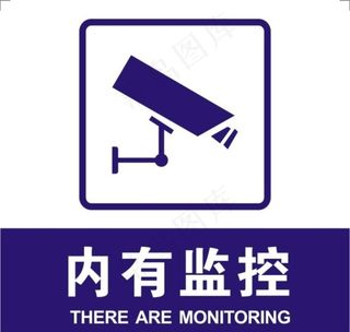 内有监控提示牌图片