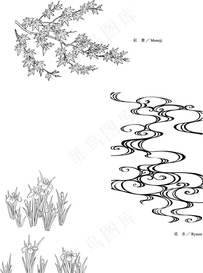 植物图片eps,ai矢量模版下载