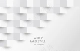 3D立体白色未来科技背景图片