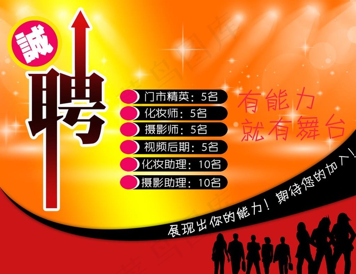 摄影店招聘广告图片