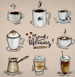 手绘咖啡设计图片