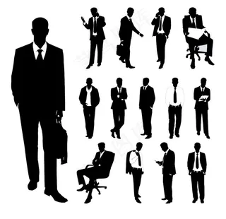 商务人剪影图片
