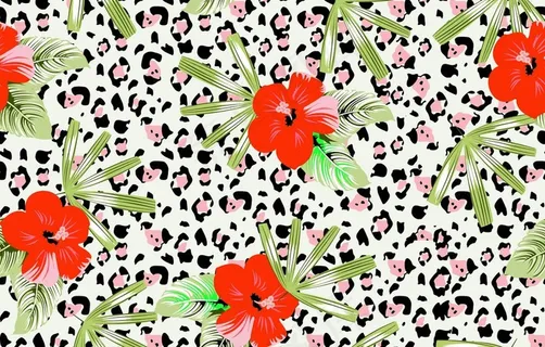 热带花豹纹底图片 热带花豹纹底图片