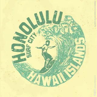 夏威夷冲浪矢量图下载图片