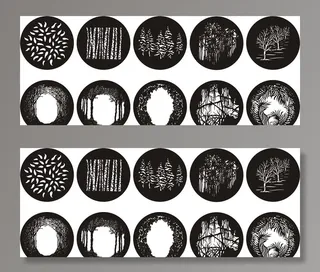 树影 树 树叶 树剪影 切割图图片