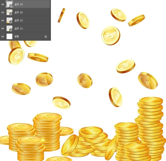 金币图片(3000x3000)psd模版下载