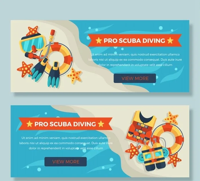 专业潜水图片ai矢量模版下载