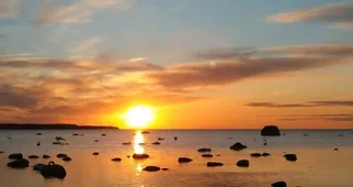 波罗的海日落景观图片