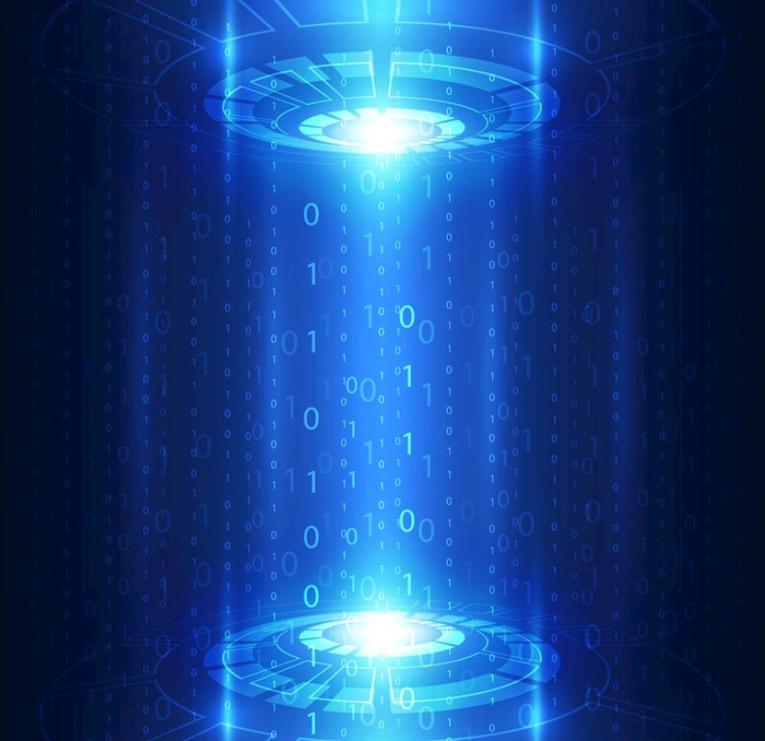 蓝色科技数字信息背景图片