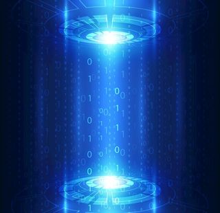 蓝色科技数字信息背景图片