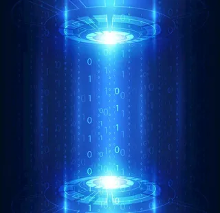 蓝色科技数字信息背景图片