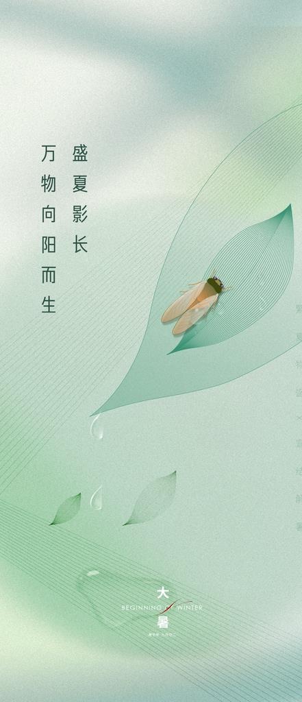 房地产大暑图片(1125x2436)psd模版下载