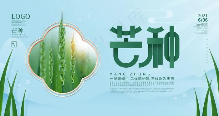 芒种图片psd模版下载