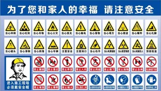 工地安全标志图片