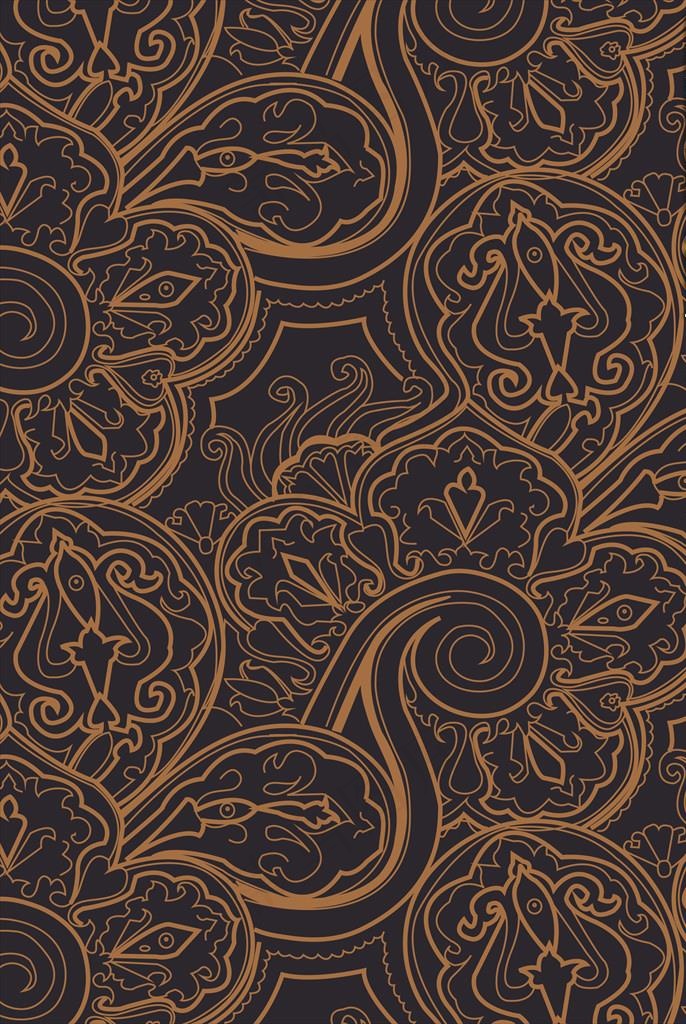 线描花朵花卉花纹底纹矢量图下载图片