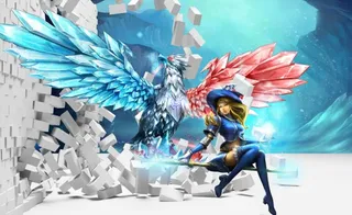 3D立体破墙而出游戏背景墙图片