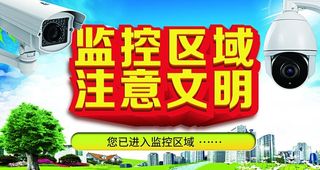 监控区域 注意文明图片