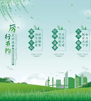 厉行节约 反对浪费图片