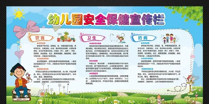 幼儿园安全教育图片(7087x3543)psd模版下载