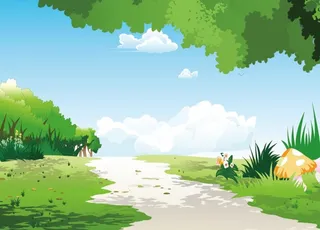 野外草地树图片