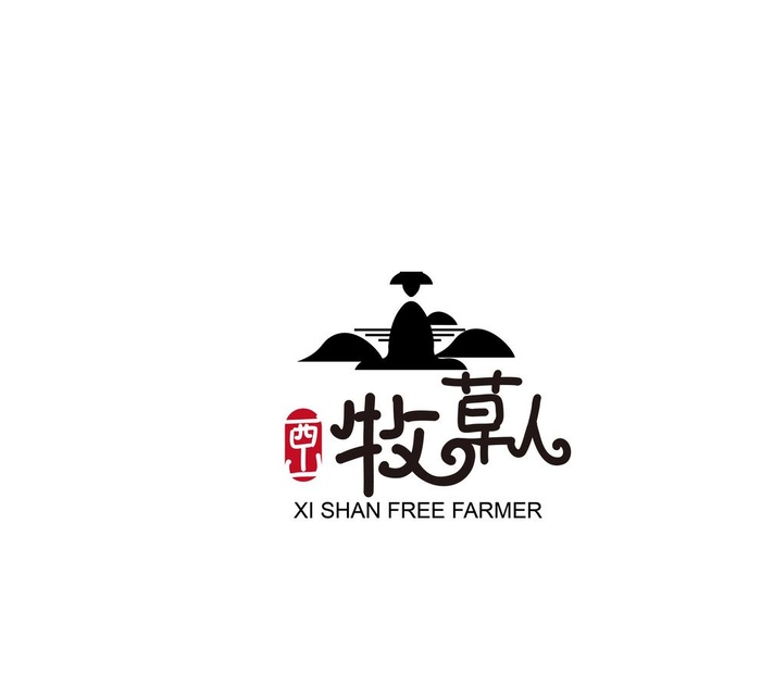 牧草人标志设计图片ai矢量模版下载