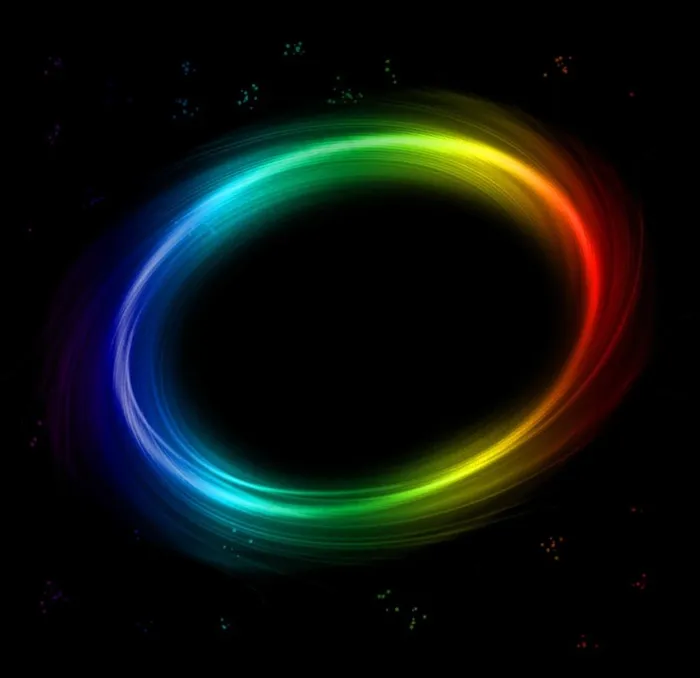 七彩发光光环图片psd模版下载